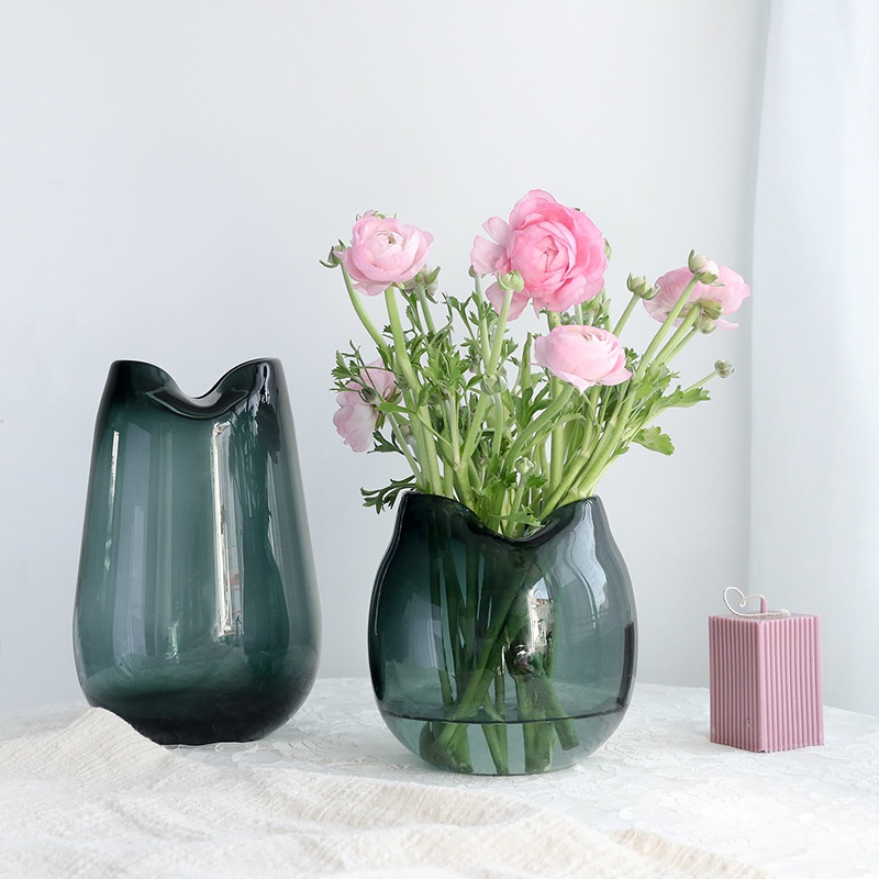 Bình thuỷ tinh trang trí kiểu dáng hoa tulip SHY196 | Flexdecor VN | 5