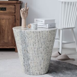 Đôn decor khảm xà cừ trụ tròn hình phễu DGP0301