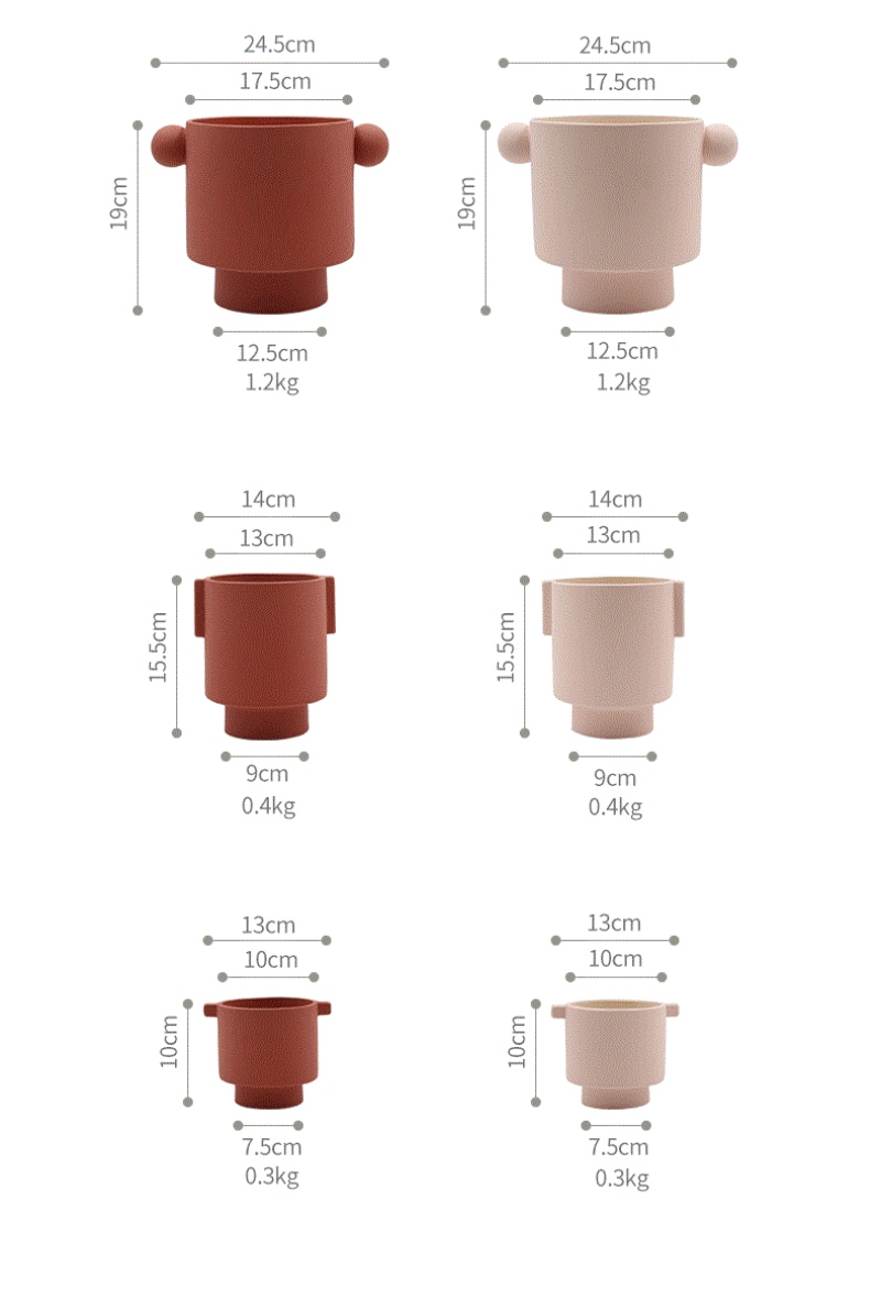 Lọ hoa gốm trang trí màu trơn tối giản hiện đại PY4320 | Flexdecor VN | 9