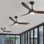 Quạt trần đèn cánh gỗ decor cao cấp ZH9856