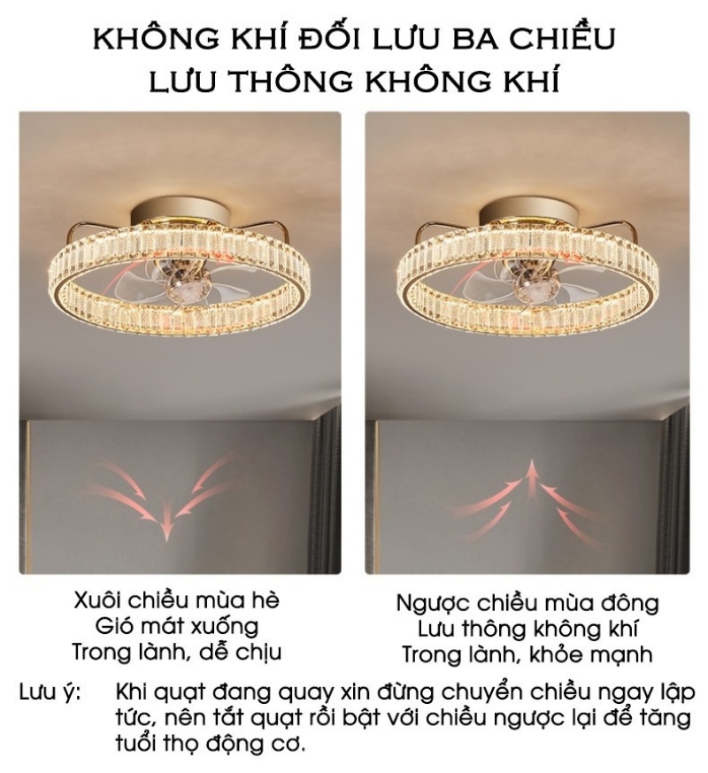 Quạt trần đèn pha lê cao cấp sang trọng ZHL8048 | Flexdecor VN | 14