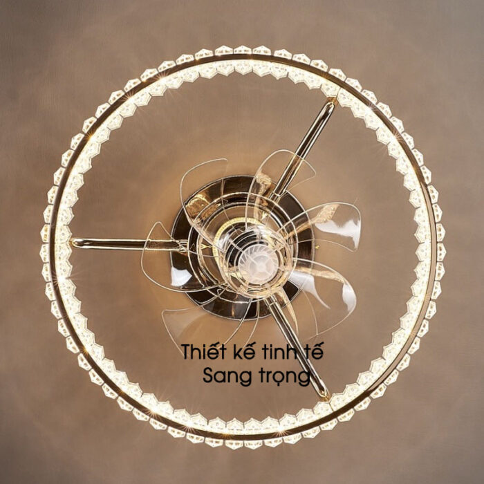 Quạt trần đèn pha lê cao cấp sang trọng ZHL8048 | Flexdecor VN | 2