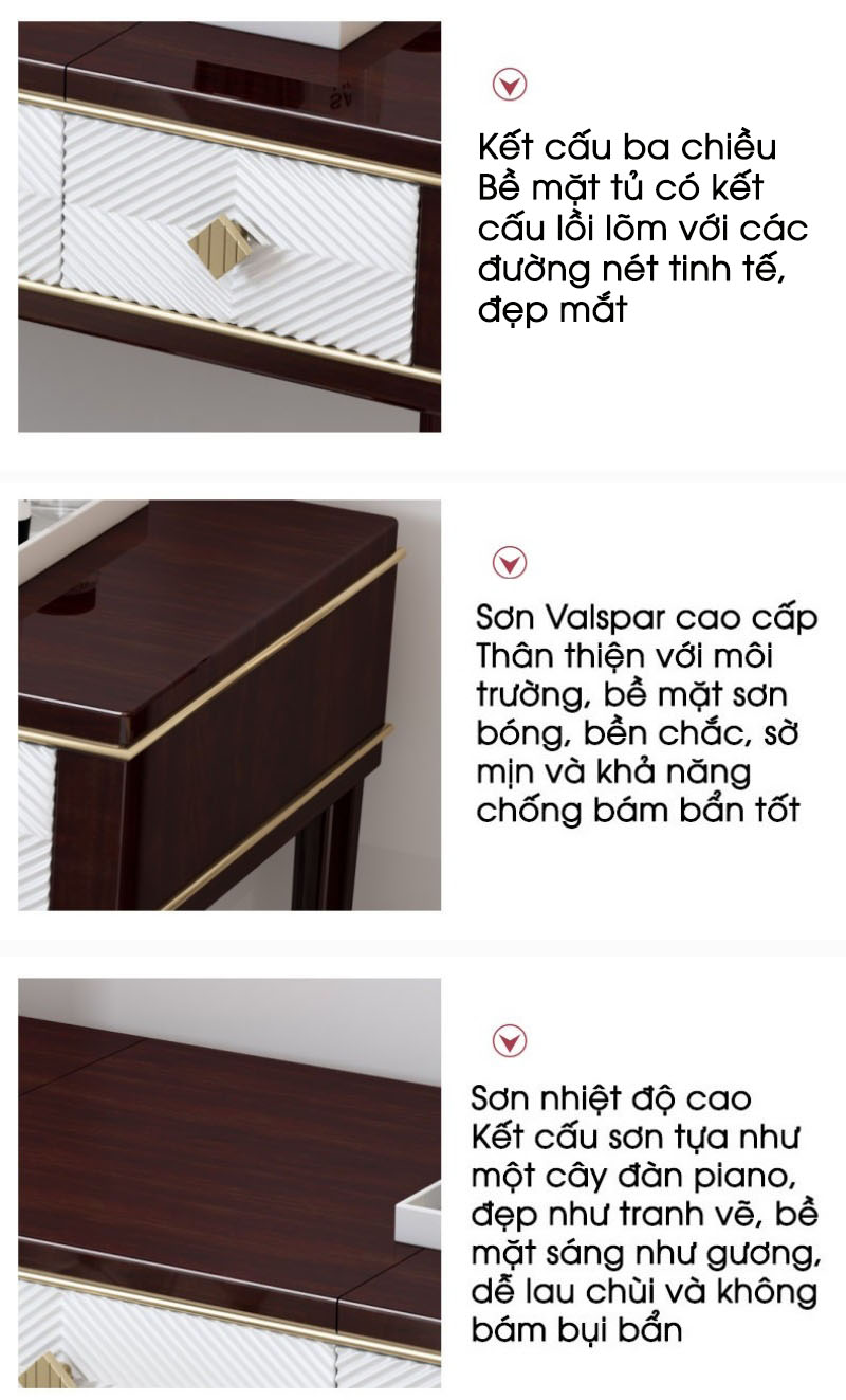 Tủ kệ decor bàn trang điểm bằng gỗ cao cấp JYJ8017 | Flexdecor VN | 20
