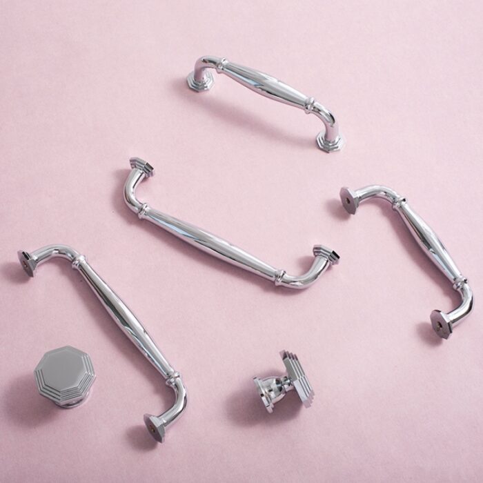 Tay nắm tủ bằng đồng nguyên chất mạ crom DD0461 | Flexdecor VN | 1