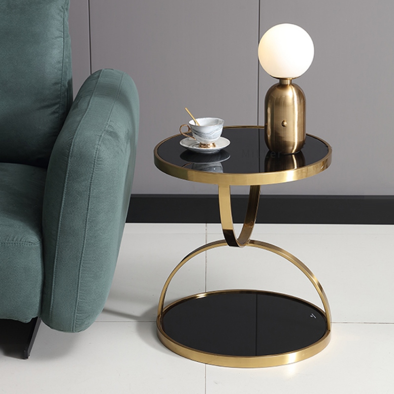 Bàn cà phê tròn cạnh góc sofa sáng tạo Q169 | Flexdecor VN | 5