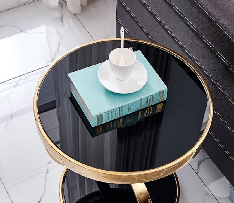 Bàn cà phê tròn cạnh góc sofa sáng tạo Q169 | Flexdecor VN | 7