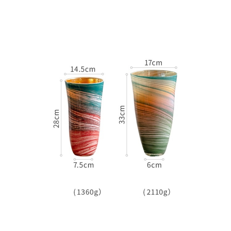 Bình hoa thuỷ tinh đa màu sắc nghệ thuật BL4390 | Flexdecor VN | 15