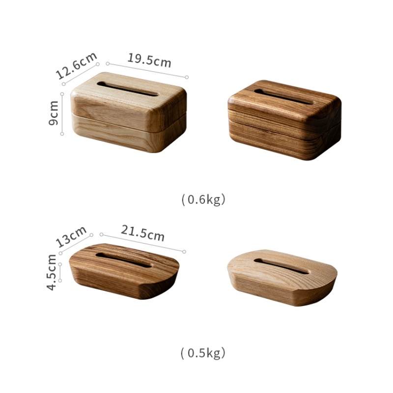 Hộp đựng khăn giấy bo góc decor bằng gỗ JH0082 | Flexdecor VN | 19