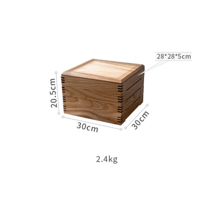 Hộp lưu trữ trang trí màu be bằng gỗ JJ2633 | Flexdecor VN | 2