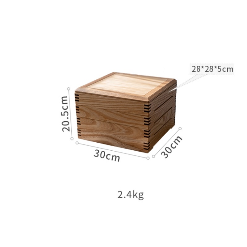 Hộp lưu trữ trang trí màu be bằng gỗ JJ2633 | Flexdecor VN | 15