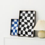 Khay decor bàn cờ hình chữ nhật sáng tạo CC3702