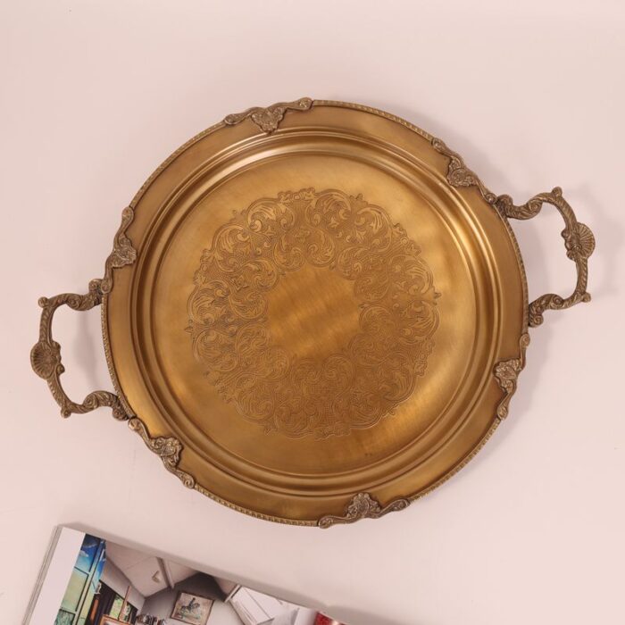 Khay đồng dạng tròn phong cách cổ điển SZD2439 | Flexdecor VN | 1