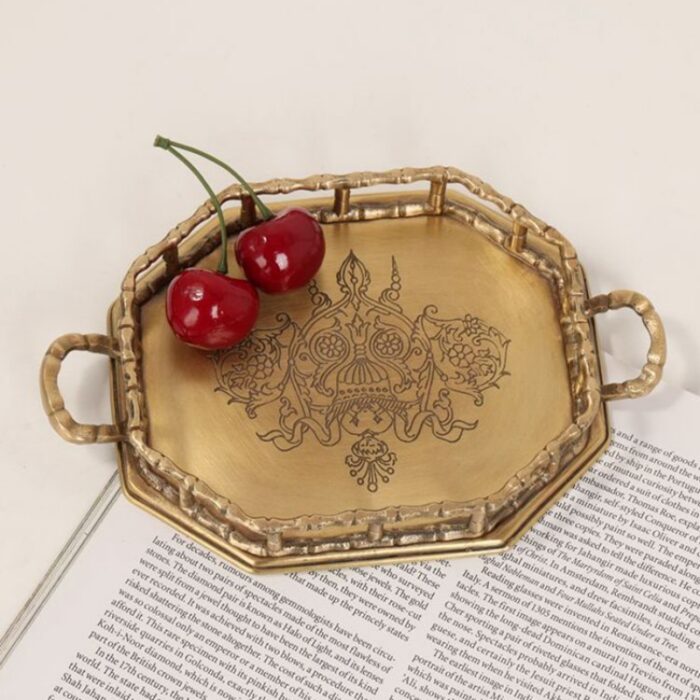 Khay đồng thau trang trí dáng tròn SZD3637 | Flexdecor VN | 1