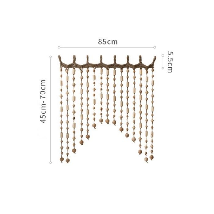 Rèm cửa hạt gỗ decor phòng ngủ sáng tạo MQ0406 | Flexdecor VN | 2