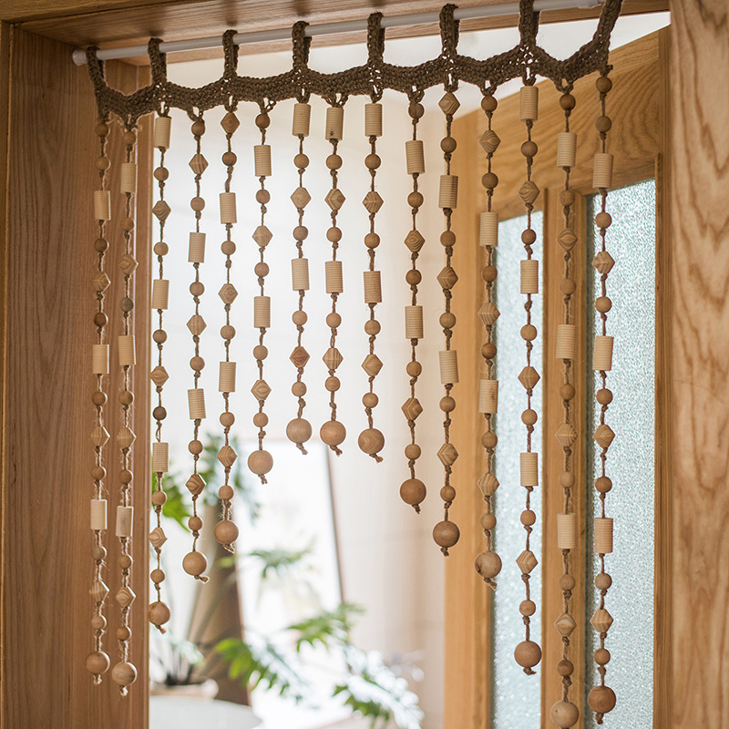 Rèm cửa hạt gỗ decor phòng ngủ sáng tạo MQ0406 | Flexdecor VN | 7