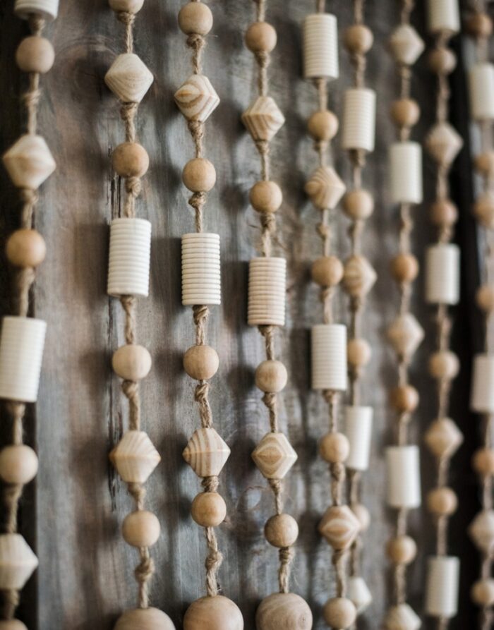 Rèm cửa hạt gỗ decor phòng ngủ sáng tạo MQ0406 | Flexdecor VN | 1