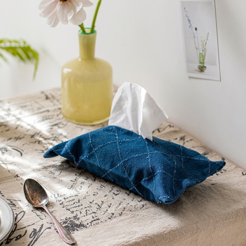 Túi đựng khăn giấy decor màu xanh lam SG3087 | Flexdecor VN | 9