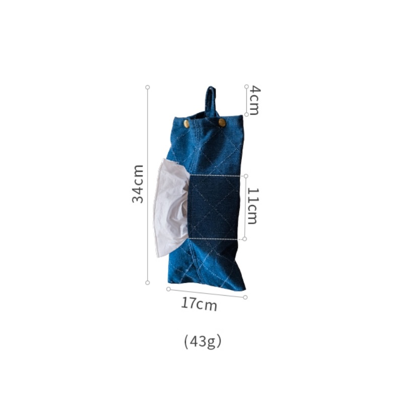 Túi đựng khăn giấy decor màu xanh lam SG3087 | Flexdecor VN | 15