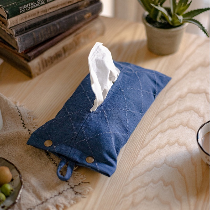 Túi đựng khăn giấy decor màu xanh lam SG3087 | Flexdecor VN | 13