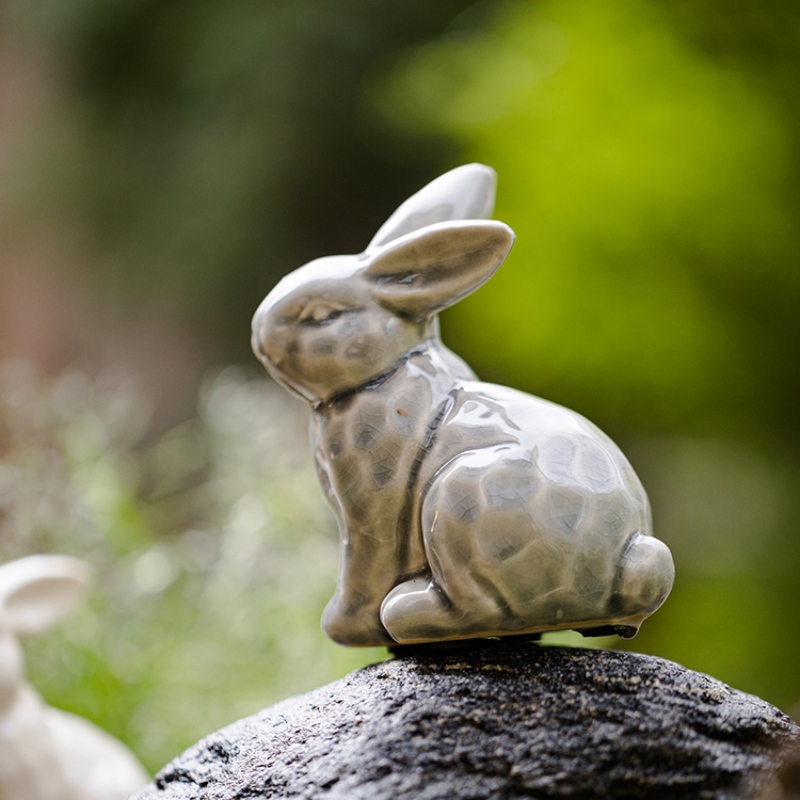 Tượng thỏ đáng yêu trang trí bằng gốm sứ TC6594 | Flexdecor VN | 13