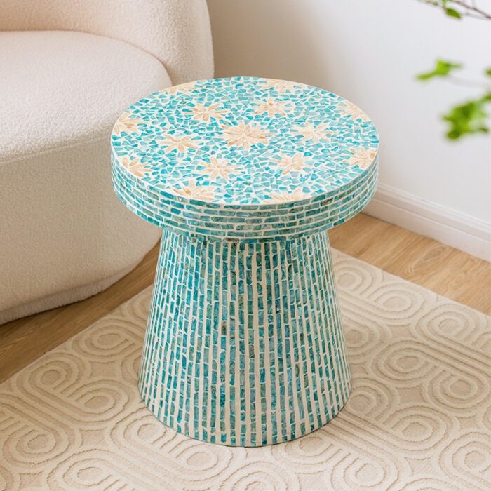 Đôn gỗ khảm trai decor sang trọng JG7862 | Flexdecor VN | 1