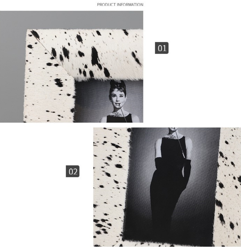 Khung ảnh để bàn decor họa tiết trắng đen C4703 | Flexdecor VN | 13