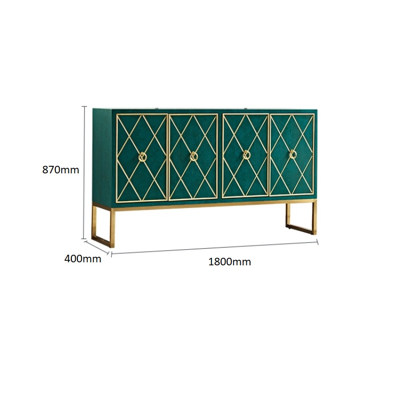 Tủ gỗ trang trí màu xanh sang trọng OKY111 | Flexdecor VN | 15