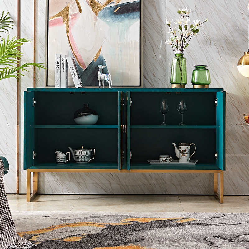 Tủ gỗ trang trí màu xanh sang trọng OKY111 | Flexdecor VN | 7