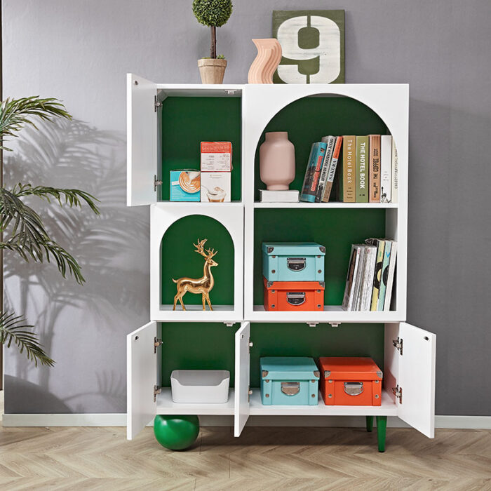 Tủ kệ gỗ trang trí hình vòm sáng tạo DG2131 | Flexdecor VN | 1
