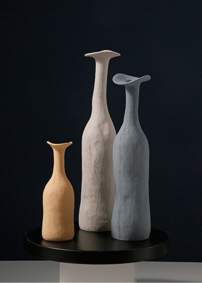 Bình hoa gốm sứ màu Morandi nghệ thuật MW7386 | Flexdecor VN | 2