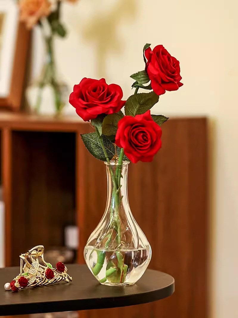 Bình thuỷ tinh kèm hoa hồng sang trọng MW6860 | Flexdecor VN | 9