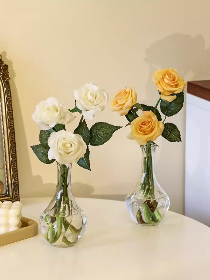 Bình thuỷ tinh kèm hoa hồng sang trọng MW6860 | Flexdecor VN | 2