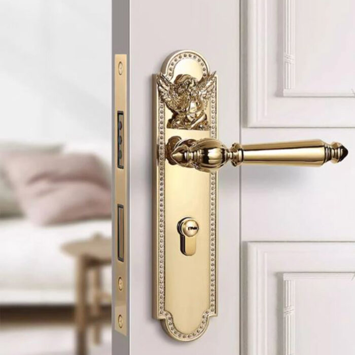 Khóa cửa tay gạt hợp kim trang trí hình thiên thần GB7232 | Flexdecor VN | 1