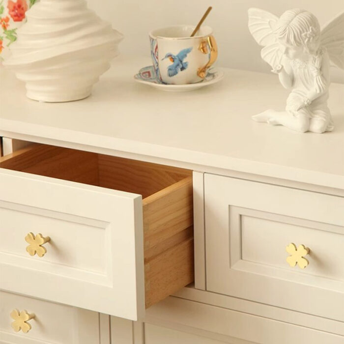 Núm tay nắm tủ đồng thau cỏ 4 lá ZPK6887 | Flexdecor VN | 3