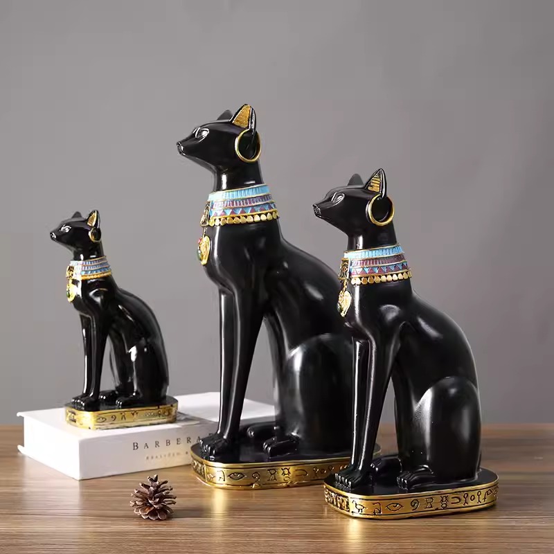 Tượng nhựa điêu khắc thần mèo Ai Cập BT7116 | Flexdecor VN | 9