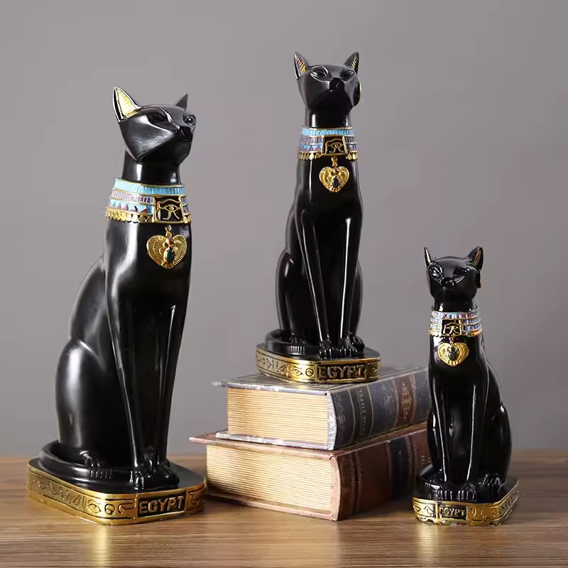 Tượng nhựa điêu khắc thần mèo Ai Cập BT7116 | Flexdecor VN | 11