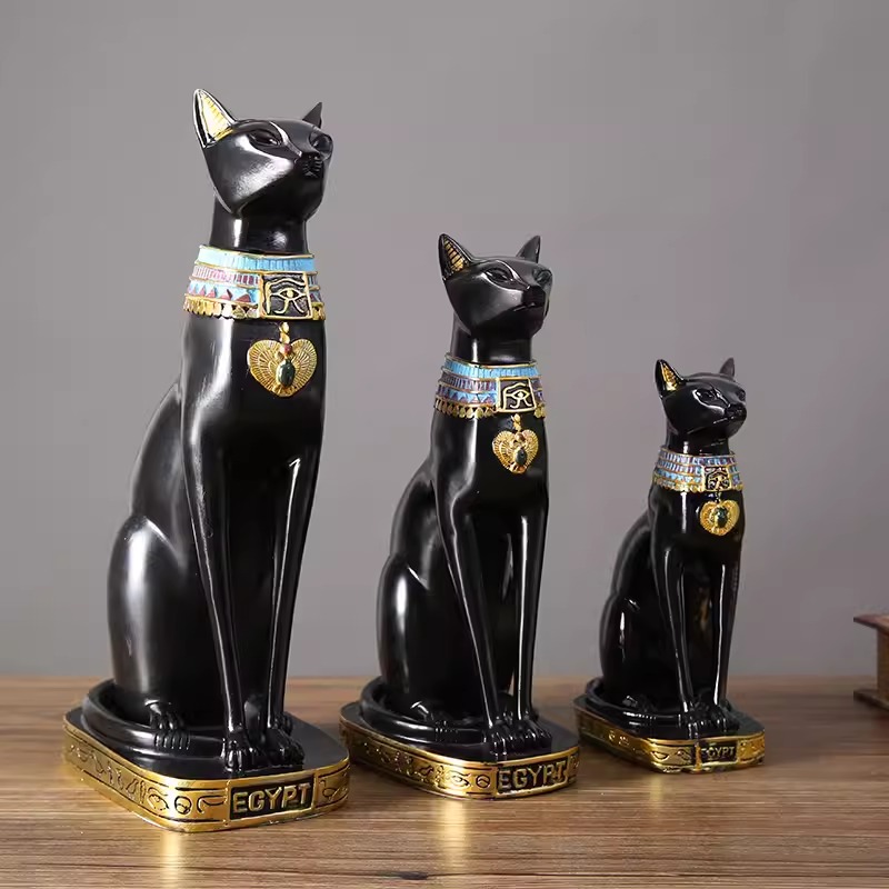 Tượng nhựa điêu khắc thần mèo Ai Cập BT7116 | Flexdecor VN | 3