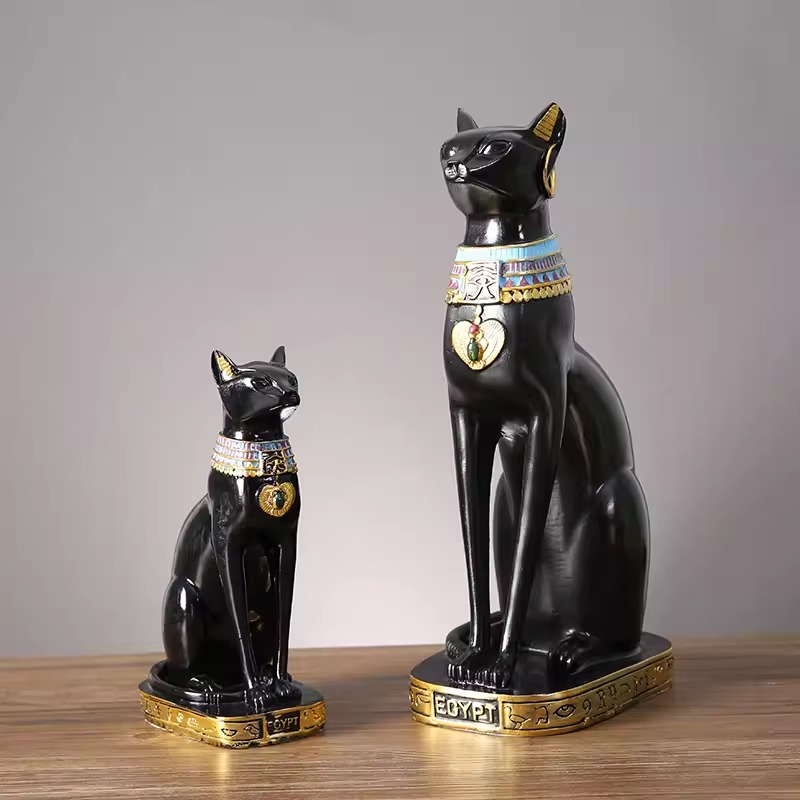 Tượng nhựa điêu khắc thần mèo Ai Cập BT7116 | Flexdecor VN | 5