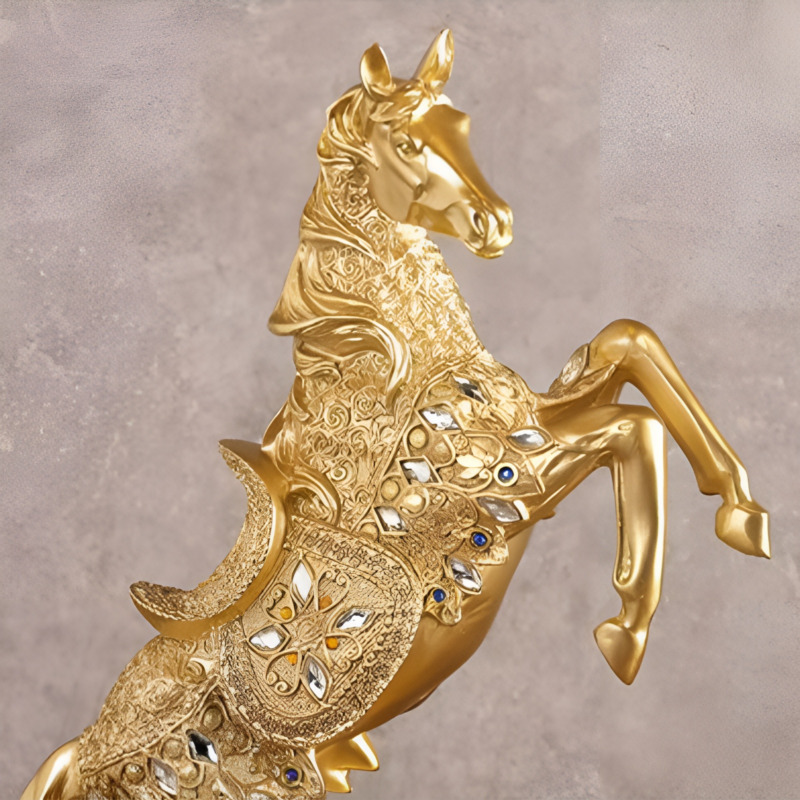 Tượng trang trí ngựa vàng may mắn YY6867 | Flexdecor VN | 13