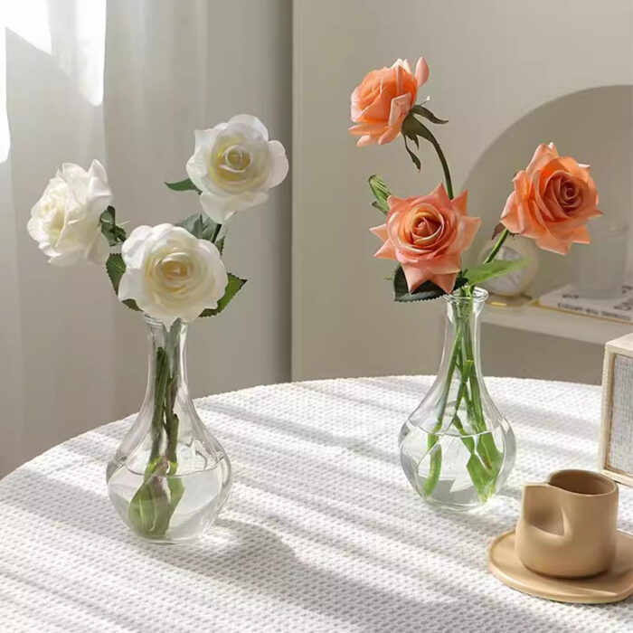 Bình thuỷ tinh kèm hoa hồng sang trọng MW6860 | Flexdecor VN | 1
