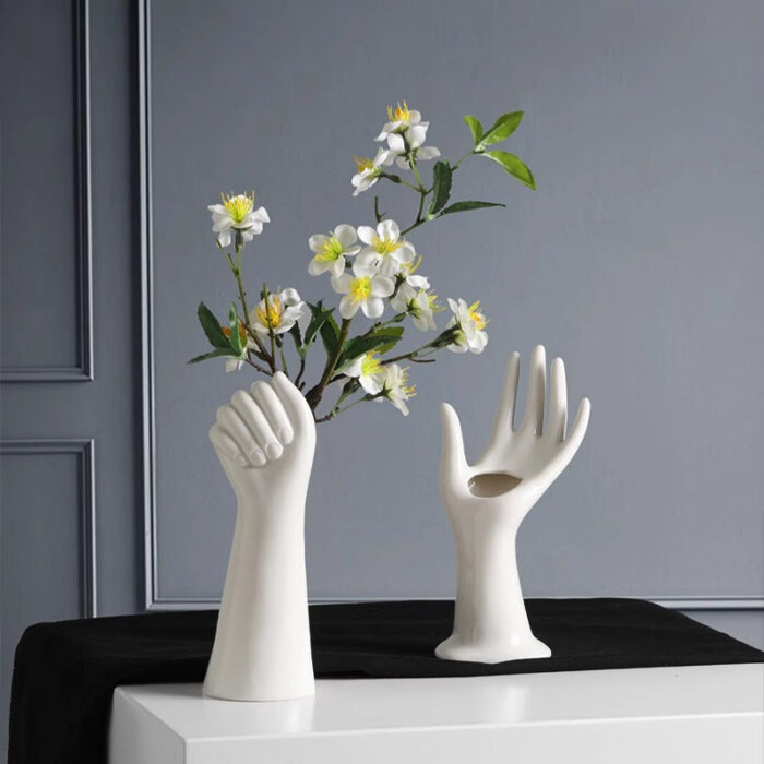 Bình hoa gốm sứ hình bàn tay decor phòng khách TC6544 | Flexdecor VN | 1