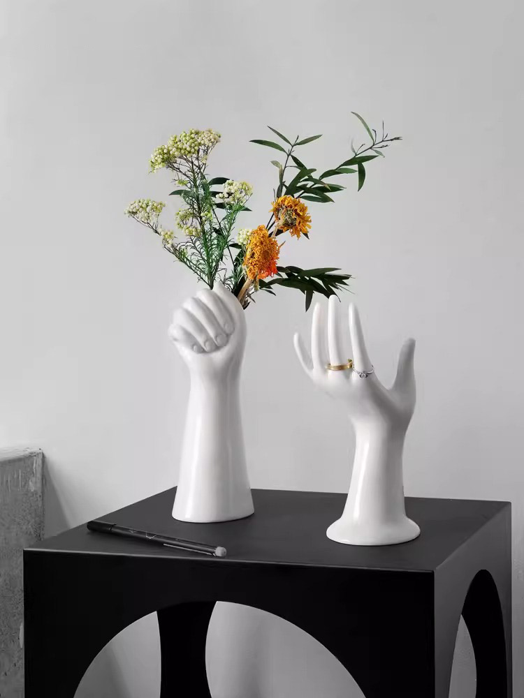 Bình hoa gốm sứ hình bàn tay decor phòng khách TC6544 | Flexdecor VN | 19