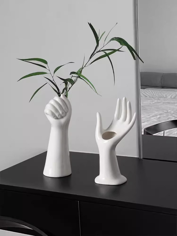 Bình hoa gốm sứ hình bàn tay decor phòng khách TC6544 | Flexdecor VN | 3