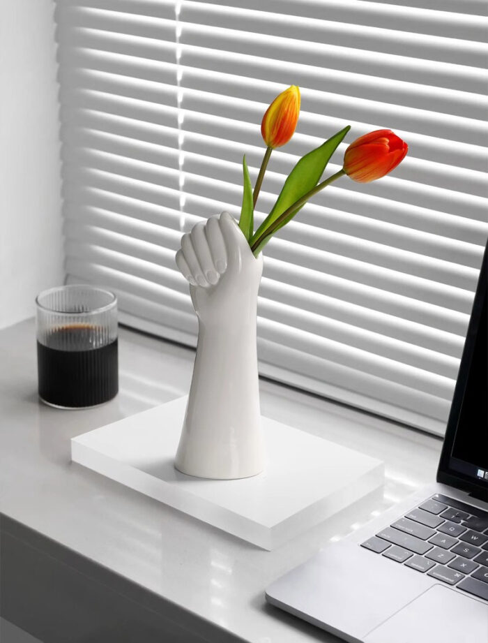 Bình hoa gốm sứ hình bàn tay decor phòng khách TC6544 | Flexdecor VN | 3