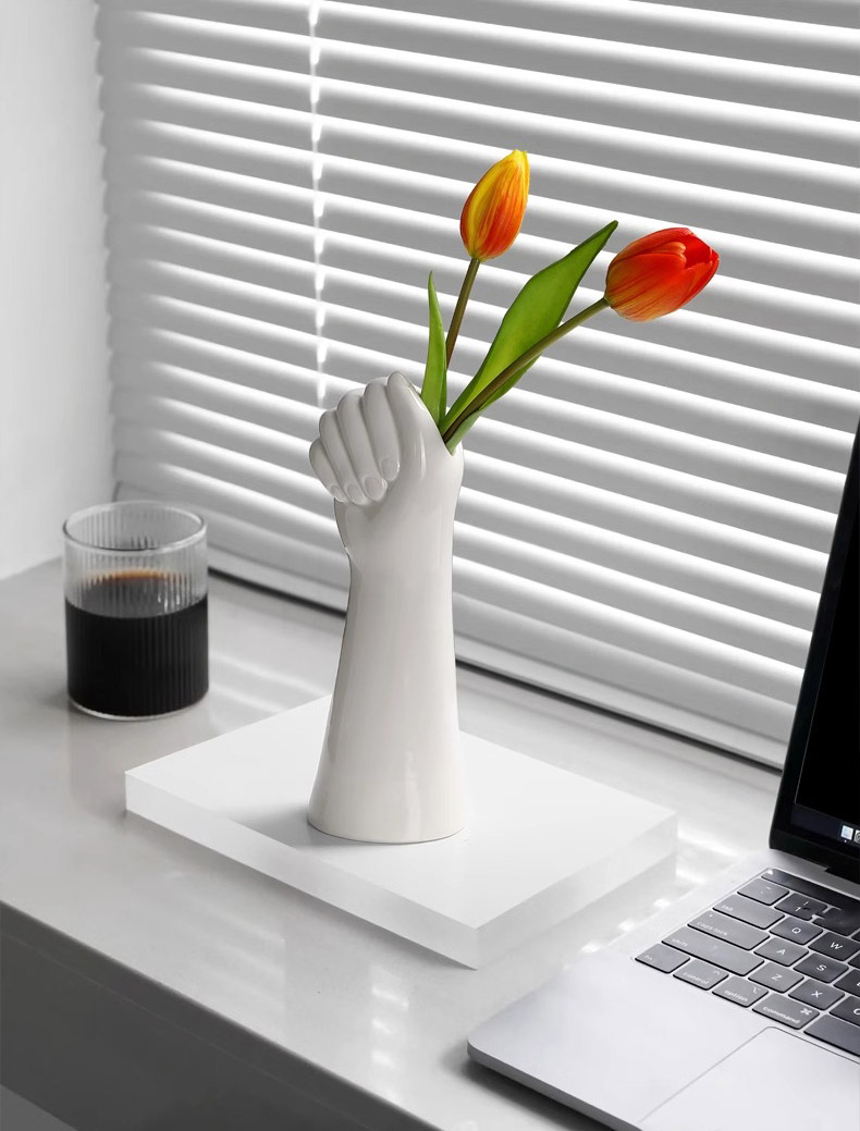 Bình hoa gốm sứ hình bàn tay decor phòng khách TC6544 | Flexdecor VN | 187