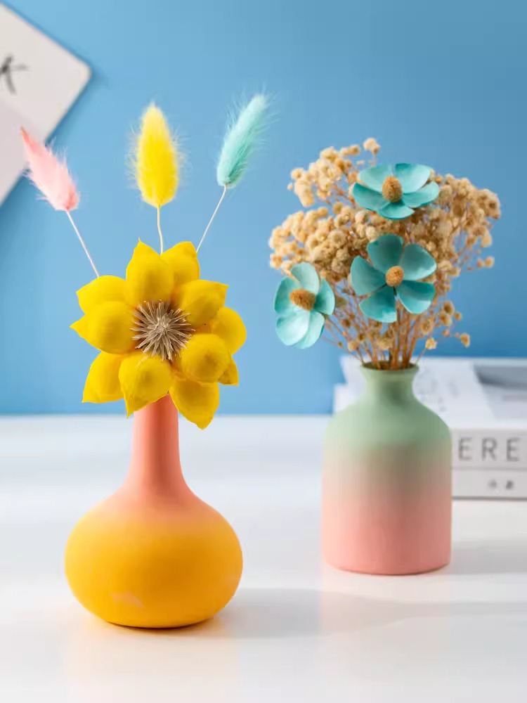 Bình hoa gốm sứ hoa khô nhiều màu YB7046 | Flexdecor VN | 3
