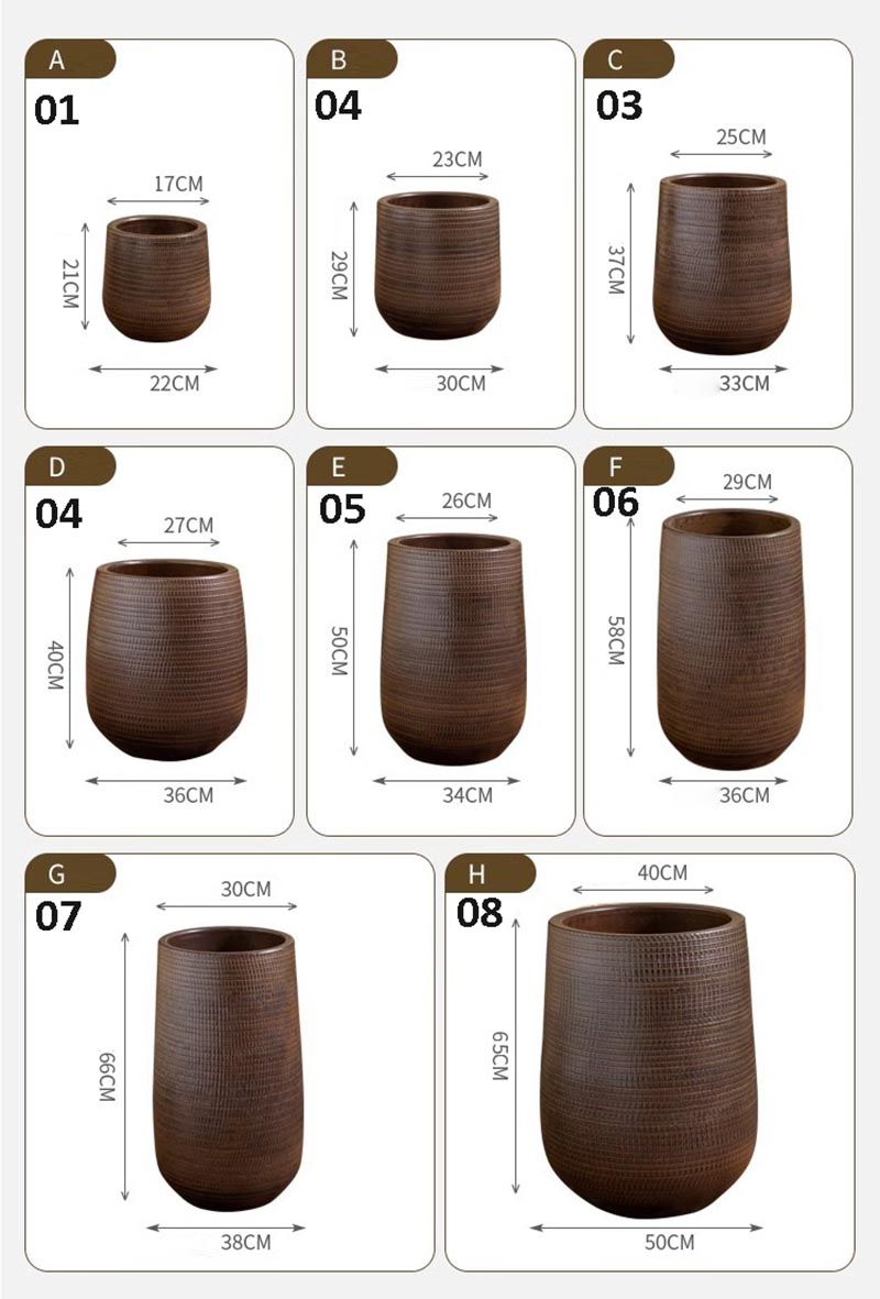 Chậu hoa lớn đặt sàn phong cách cổ điển XY7319 | Flexdecor VN | 13