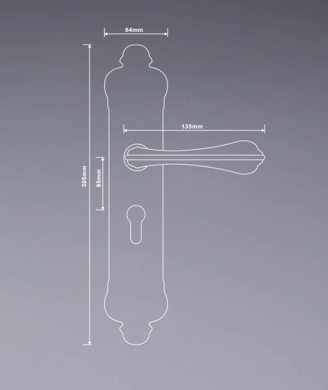 Khóa cửa tay gạt bằng đồng cổ điển sang trọng HT7444 | Flexdecor VN | 9