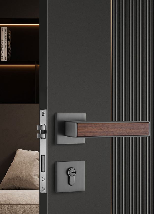 Khóa cửa tay gạt hợp kim kẽm trang trí cửa gỗ RF7054 | Flexdecor VN | 1