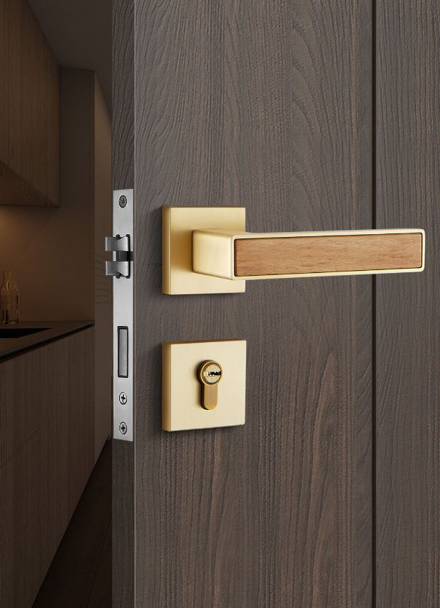Khóa cửa tay gạt hợp kim kẽm trang trí cửa gỗ RF7054 | Flexdecor VN | 3